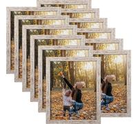 EXYGLO Lot de 12 cadres photo Elegant Marron clair 20 x 25 cm