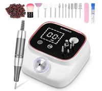 Exyvox Ponceuse Pour Ongles Professionnelle, Lime A Ongle Electrique, 45000RPM, Ponceuse Ongles avec Écran LCD, Ensemble d’accessoires Kit avec Manucure Pédicure, pour Salon, Usage Maison