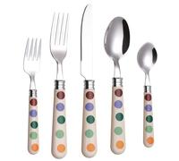 Exzact Couverts en Acier Inoxydable 20 Pièces avec Motif à Pois,Sans BPA, Lave-Vaisselle, Service de Table Élégant pour 4 Personnes
