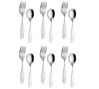 Exzact Couverts enfants 12 pièces acier inoxydable fourchette cuillère 24M+
