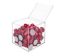 Exzact Cube à capsules de café en acrylique 15 cm, organiseur de panier à dosettes de café, support de capsules transparent, rangement multifonction