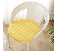 EXZFW Lot de 6/4/2 Antidérapants Coussin/Galette de Chaise Ronde 40cm Coussin de Siège Rond Exterieur/Intérieur Coussin D'assise Rond Jardin, Cuisine, Bureau, Salle à Manger,Lime Yellow,6er Set 40cm