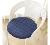 EXZFW Lot de 6/4/2 Antidérapants Coussin/Galette de Chaise Ronde 40cm Coussin de Siège Rond Exterieur/Intérieur Coussin D'assise Rond Jardin, Cuisine, Bureau, Salle à Manger,Dark Blue,6er Set 35cm
