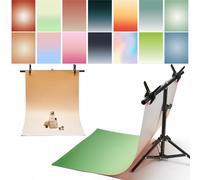 Exzycke Lot de 7 Toiles de Fond 3D à 14 Motifs progressifs pour Photographie avec Support - 86,4 x 58,4 cm - Accessoires de Table Double Face pour Nourriture, Bijoux, cosmétiques