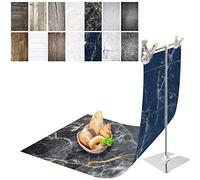 Exzycke Lot de 7 Toiles de Fond pour Photographie 14 Motifs avec Support, 86,4 x 58,4 cm, Double Face, pour Nourriture, Bijoux, cosmétiques, Maquillage …