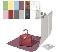 Exzycke Lot de 7 Toiles de Fond pour Photographie avec Support - 14 Motifs - 86,4 x 58,4 cm - Double Face - pour Aliments, Bijoux, cosmétiques, Maquillage