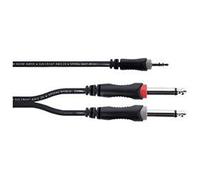 Câble Y Bretelle Mini-jack Stéréo / 2 Jacks Mono 1 M