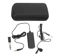 EY-580S Microphone à Collier D'enregistrement à Réduction de Bruit pour Live/Vlog/Interview, Volume Réglable, Surveillance en Temps Réel, Micro Mains Libres, Noir