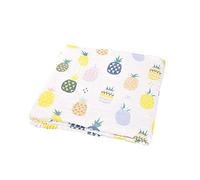 Eyand Muslin Swaddle Couvertures, bambou coton Couvertures bébé pour nouveau-né, Grande-couverture jaune ananas doux bébé Swaddle Wrap Muslin Imprimer
