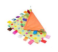 Eyand NO Crinkle son bébé Tag Couverture Confort Couverture souple Mignon Enfants Teething Jouet Nouveau-né Cadeau Cadeau d'anniversaire (point vert)