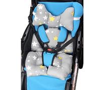 Eyand Star Baby Tête et Corps Car Seat Insert Oreiller - Coussin Newborn poussette confortable Créer un soutien pour petit bébé sur le siège de voiture, landau, poussette, poussette
