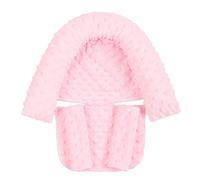Eyands Insert de siège auto pour bébé, soutien de la tête et du corps de siège auto pour bébé, doublure rembourrée pour siège auto, poussette, balançoire (rose)
