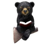 Eyccier DÉCOR DÉCOR Solaire Solar Solar Stature Alimentation en Resin ARRÉLISÉ Livre Lecture Black GARDING ORNENTS avec PENSIONS DE TORD pour Les Conseils pour Patio EXTÉRIEUR DÉCORATIONS DE JARDI.