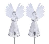 Eyccier Garden Solar Lights Outdoor Emperproof Solar Angel Lights avec LED à Changement de Couleur pour Pathway 2pcs..