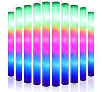 Eyccier Glow Sticks 10pcs Mousse Light Up Sticks 3 Modes LED Colorful Flashing Light Glow in The Dark Party Favors for Event Party Wedding Concert.