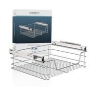 Eyckhaus Tiroir télescopique pour l'organisation de Cuisine (50 cm) avec Rails d'extraction, tiroir pour Armoire de Cuisine, Panier Suspendu pour Cuisine (Extension complète) chromé, métal, 50 cm