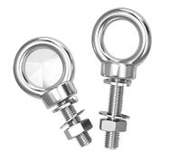 Eye Bolts,Shoulder Ring Bolt,2pcs M3 M4 M5 M6 M8 M10 M12 Extended Long Stainless Steel 304 Metric Thread Lifting Eye-bolt Screw With Nut And Washer(M10x40mm)