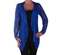 Eye Catch - Gilet Cardigan Dentelle Motif Floral - Riya - Femme - Grandes Tailles