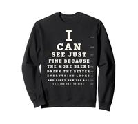 Eye Chart Vision Test Brasserie Bar Pub Happy Hour Craft Ale Sweatshirt