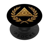 Eye de Dieu - Illuminati - l'œil Tout vu PopSockets PopGrip Adhésif