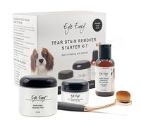 Eye Envy Kit pour enlever les taches de larmes de chien de démarrage avec brosse ProPowder-Solution de teinture, tampons applicateurs, poudre de teinture et grand pinceau applicateur |Dure 30-45 jours