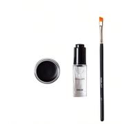 Inglot Kit de Maquillage Pour les Yeux | Fixateur de Maquillage Duraline 9 ml | Pinceau Incliné | AMC Eyeliner Noir 5.5 g | Maquillage Longue Durée et Résistant à L'eau | Essentials Set