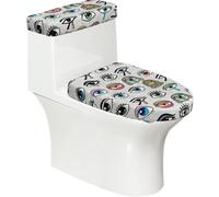 Eye Forest Lot de 2 housses de toilette élastiques pour salle de bain, doux et lavable en forme de U