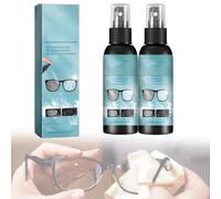 Eye Glass Cleaners Spray, 2025 New Lens Scratch Remover Kit, for Eyeglasses Sunglasses Screens Travel Essentials 100ml Pocket Size for Sunglasses Screen Cleaner Tool (2 Pcs)