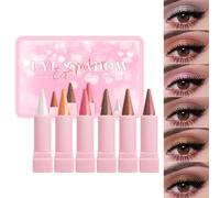 Eye Liner À Paillettes | 6 Pièces De Maquillage Pour Le Visage | Crayon Eyeliner Maquillage - Pour Femmes Et Filles Amateurs De Beauté Fans De Cosplay Performers Étudiants Fête Mariage Spectacle