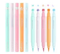 Eye Liner Coloré Liquide,Tampon Eye Liner Liquide,Ensemble de eye-liner imperméable et résistant à la transpiration - Stylo de maquillage pour les yeux 2 en 1 à Double extrémité, ensemble d'outils de