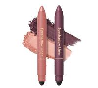 Eye-liner et ombre à paupières 2 en 1, crayon illuminateur crème waterproof, ombre à paupières facile à appliquer, tenue longue durée, sans bavures, couleur lisse et facile à appliquer (C-2PCS)