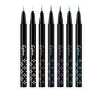 Eye-liner liquide pailleté, ensemble de crayons eye-liner pailletés - Kit de crayon eye-liner à paillettes et perles,Stylo à sourcils coloré hautement pigmenté, 7 pièces, stylo longue durée pour femme
