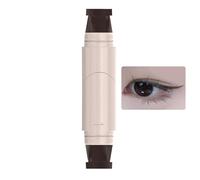 Eye Liner Stamp, 1.05mL Eye Stencil, Double-Headed Waterproof Long Lasting Liner Pencil Pen, Easy Makeup Cosmetics, Women Eyebrow Shaping, (Shelf life: 3 years)