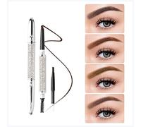 Eye Liner STARRY SKY DIAMOND DIAMOND TUBE D'ARGENT DOUBLE PEAU PEAU PRESSION DE SURVEILLANCE EMPANCHÉRES ECHEÇONS NOIR BROW FAIRE PEN ROBILIBLE UP Eye Liner Noir(2)