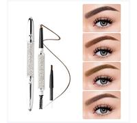 Eye Liner STARRY SKY DIAMOND DIAMOND TUBE D'ARGENT DOUBLE PEAU PEAU PRESSION DE SURVEILLANCE EMPANCHÉRES ECHEÇONS NOIR BROW FAIRE PEN ROBILIBLE UP Eye Liner Noir(3)