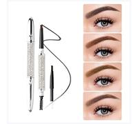 Eye Liner STARRY SKY DIAMOND DIAMOND TUBE D'ARGENT DOUBLE PEAU PEAU PRESSION DE SURVEILLANCE EMPANCHÉRES ECHEÇONS NOIR BROW FAIRE PEN ROBILIBLE UP Eye Liner Noir(4)