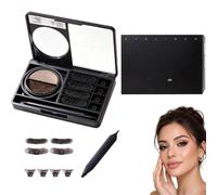 Eye Makeup Kit With Case, Black Box Eyelash,Kit de Maquillage pour les Yeux,Portable Eye Makeup Kit,Long Lasting Waterproof Portable For Travel,Quick-Drying Film-Forming Smudge-Proof，Brown