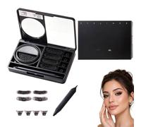 Eye Makeup Kit With Case, Black Box Eyelash,Kit de Maquillage pour les Yeux,Portable Eye Makeup Kit,Long Lasting Waterproof Portable For Travel,Quick-Drying Film-Forming Smudge-Proof，Noir
