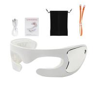 Eye Massage Machine, Rechargeable Eye Massager Goggles with Red Light, Portable 3D Surround Massage for Fatigue Puffiness Dry Eyes Dark Circles, Relaxation Tool Use 11x11x5.5cm