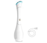 Eye Massager Wand with Heat, Red/Blue LED, Ionic (Galvanic) Skincare Absorption, USB-C Rechargeable