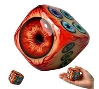 Eye of Cthulhu-Roll with The Gaze of The Ancient Ones Dice, Handcrafted Cthulhu Realistic Eye Six-Sided Dice,Gothic and Punk Dices with Bloodshot Eyeball,Decoration Gift for Spooky Lovers