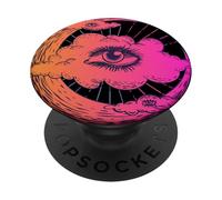 Eye of the Cosmos - Vintage Mystical Moon & Eye Art PopSockets PopGrip Adhésif
