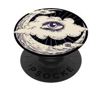 Eye of the Cosmos - Vintage Mystical Moon & Eye Art PopSockets PopGrip Adhésif
