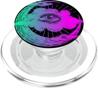 Eye of the Cosmos - Vintage Mystical Moon & Eye Art PopSockets PopGrip pour MagSafe