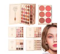 Eye Shadow - 48 Color Long Lasting Highlighter Palette Halloween Everyday Party Professional Makeup | Book Shape Travel Design with Blendable Shades, Portable Cosmetics Kit for Salon Use