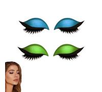 Eye Shadow Eyelash Patch,3-in-1 Self-Adhesive Reusable Fast Eye Makeup Stickers with False Lashes,Shadow,Natural Waterproof Colorful Eyelid Line Shapes,for Prom,Party (C)