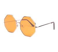 Eye Wear Grandes Lunettes de soleil octogonales jaunes Fashion Octy - Taille unique - Jaune