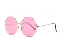 Eye Wear Grandes Lunettes Soleil Octogonales Roses Tendances Octy - Taille unique - Rose