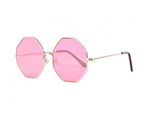 Eye Wear Grandes Lunettes Soleil Octogonales Roses Tendances Octy - Taille unique - Rose