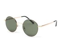 -Eye Wear-Lunette de soleil ronde dore et grise Obladi - Gris